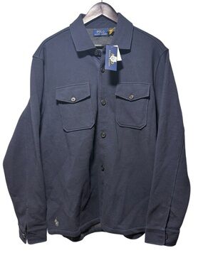 Polo by Ralph Lauren Dark Navy Button-Front Shirt Jacket